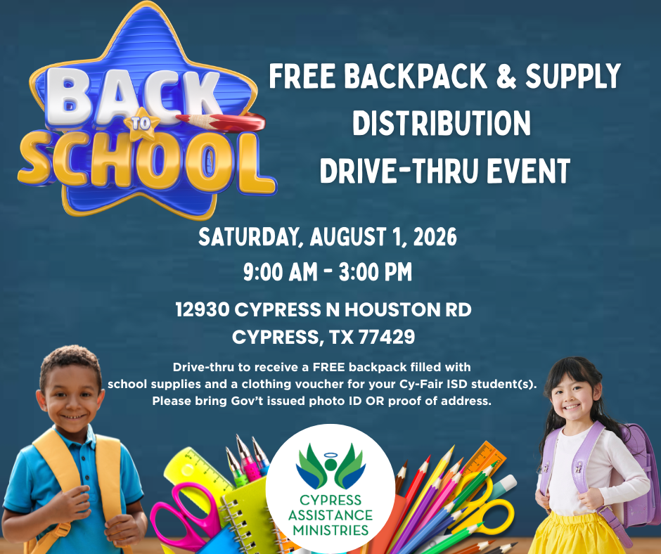 Back to School Supply Distribution Event 8/1/2026